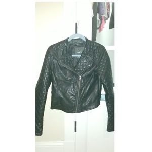 Black leather jacket